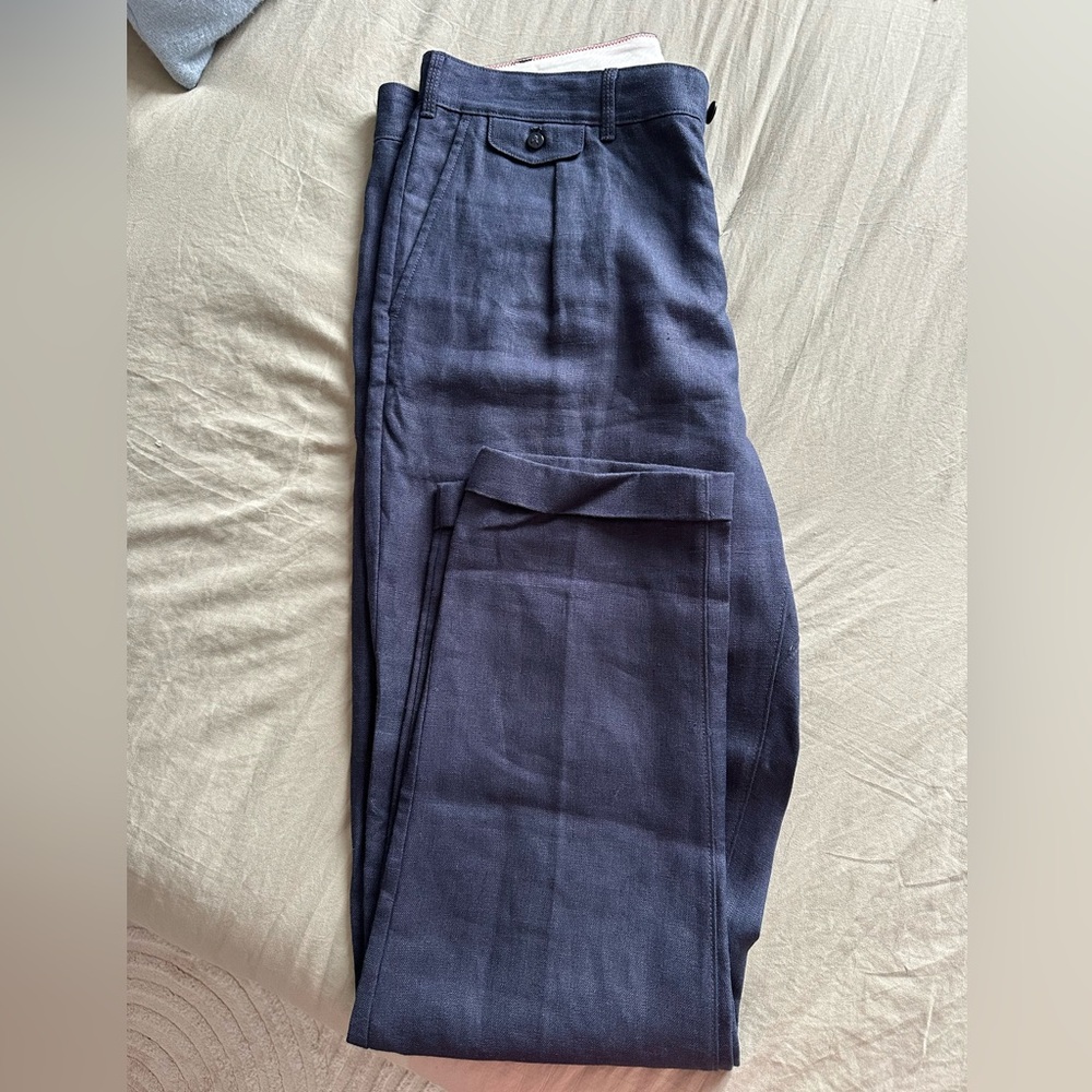 Alex Mill Men's Navy Linen Pant